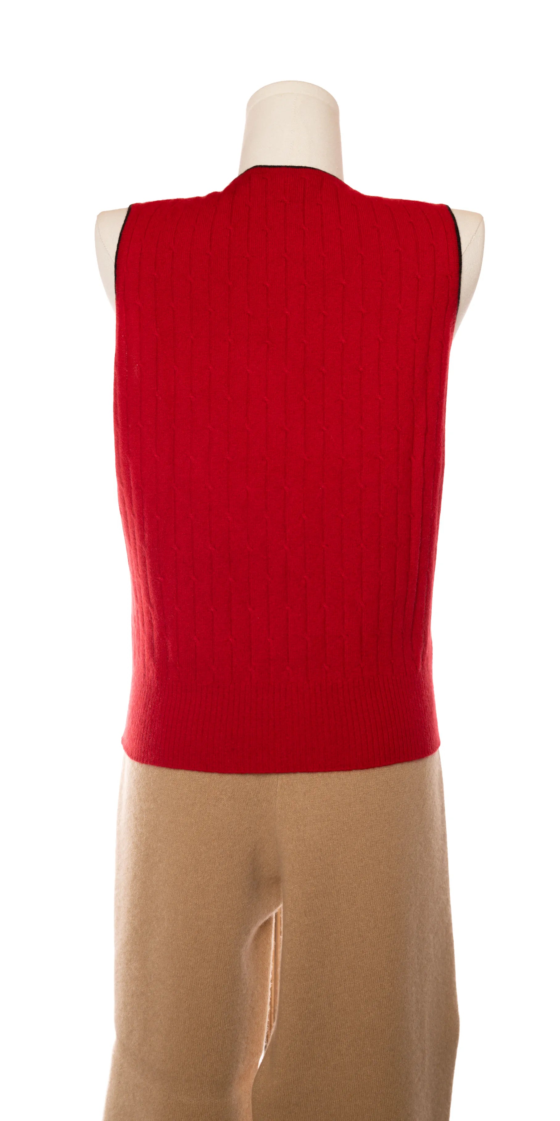 Bluza fara maneci din casmir cu torsade - Ann Taylor
