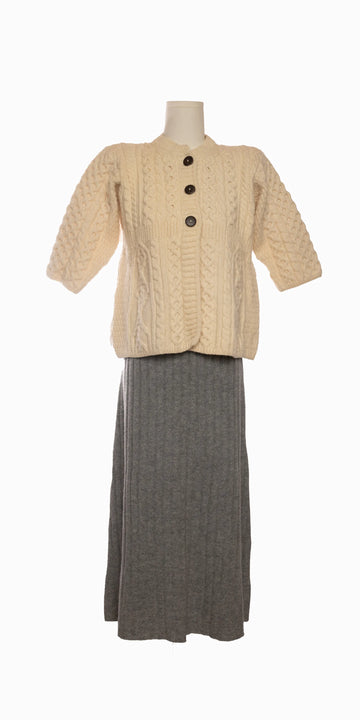 Cardigan din lana cu maneci 3/4