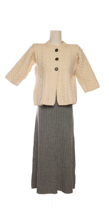 Cardigan din lana cu maneci 3/4