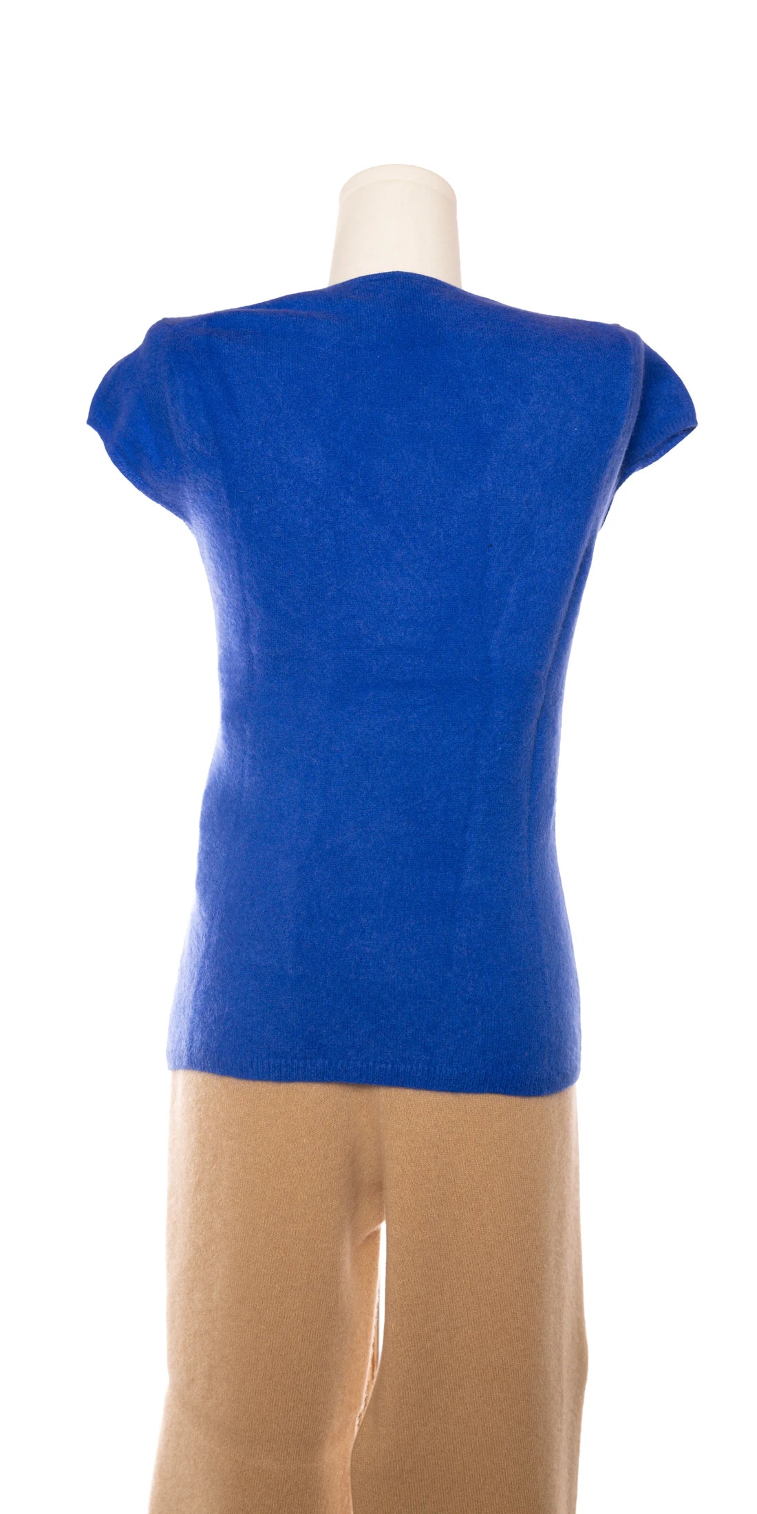Bluza din casmir fara maneci cu decolteu "V" - Expresse Design Studio