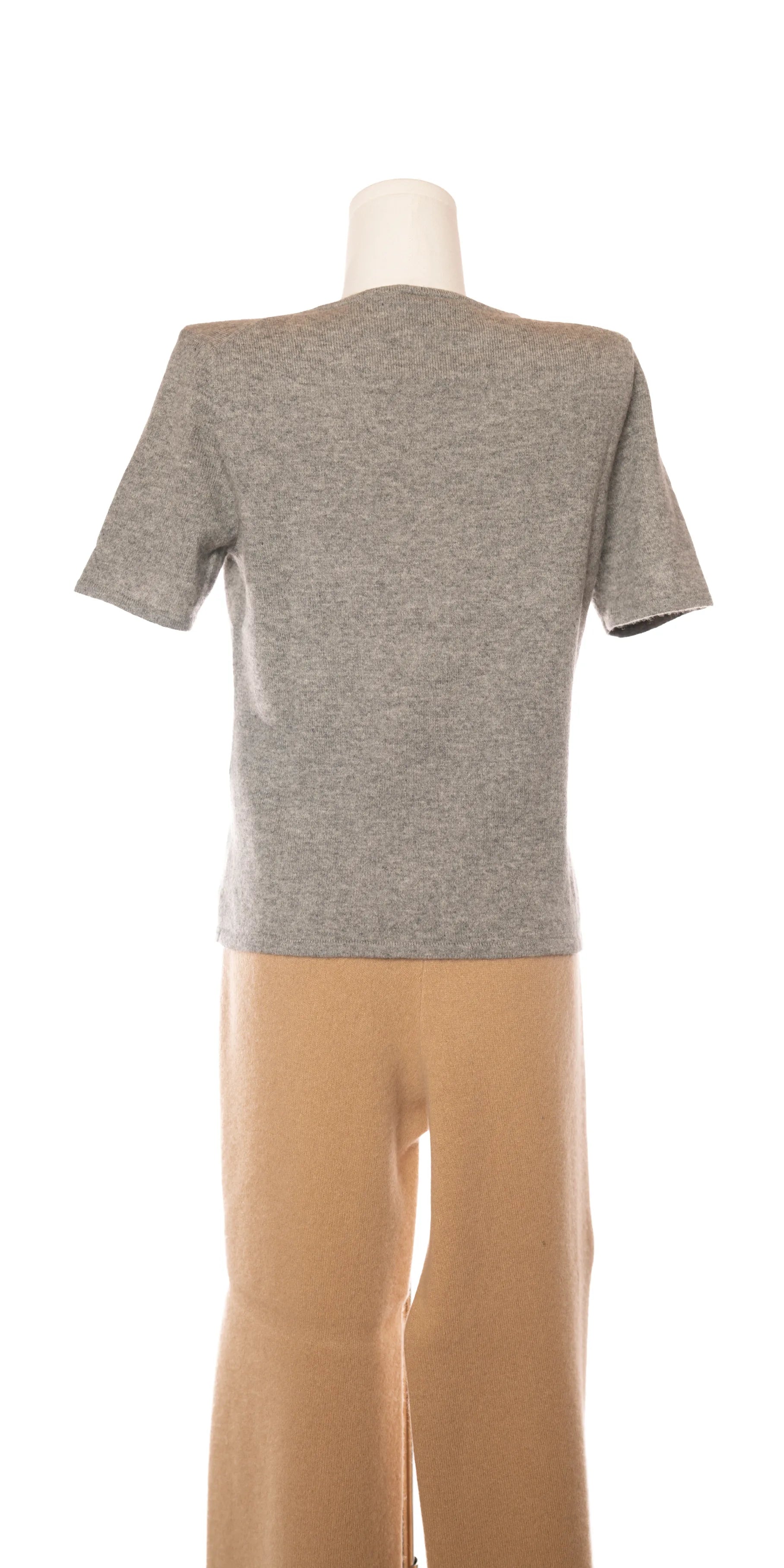 Bluza cu maneca scurta din casmir aerat - Ann Taylor