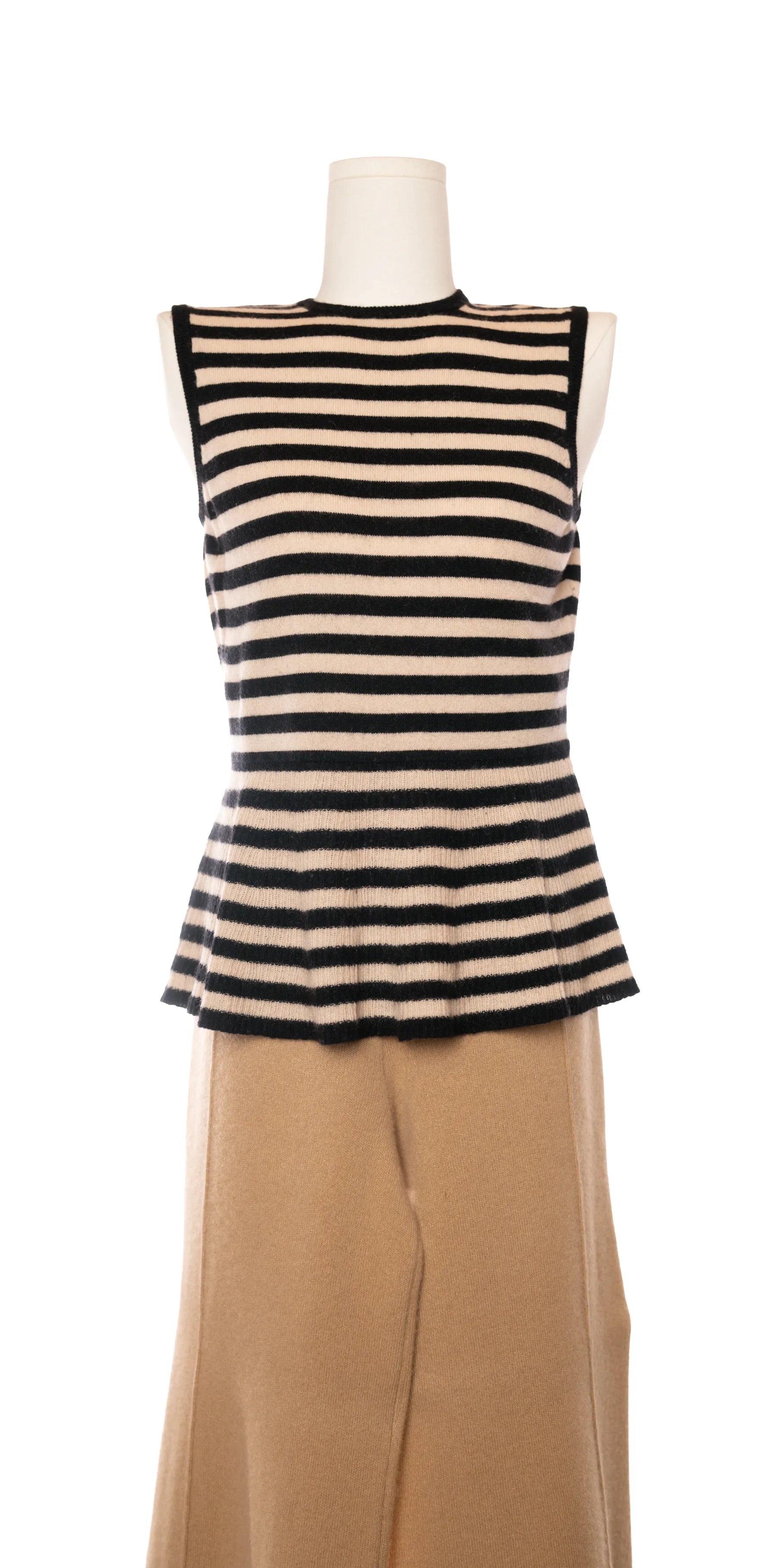 Bluza fara maneci din casmir cu nasturi decorativi - Autumn Cashmere