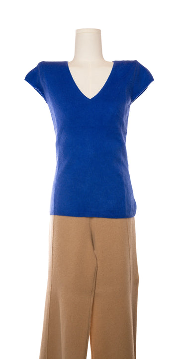 Bluza din casmir fara maneci cu decolteu "V" - Expresse Design Studio