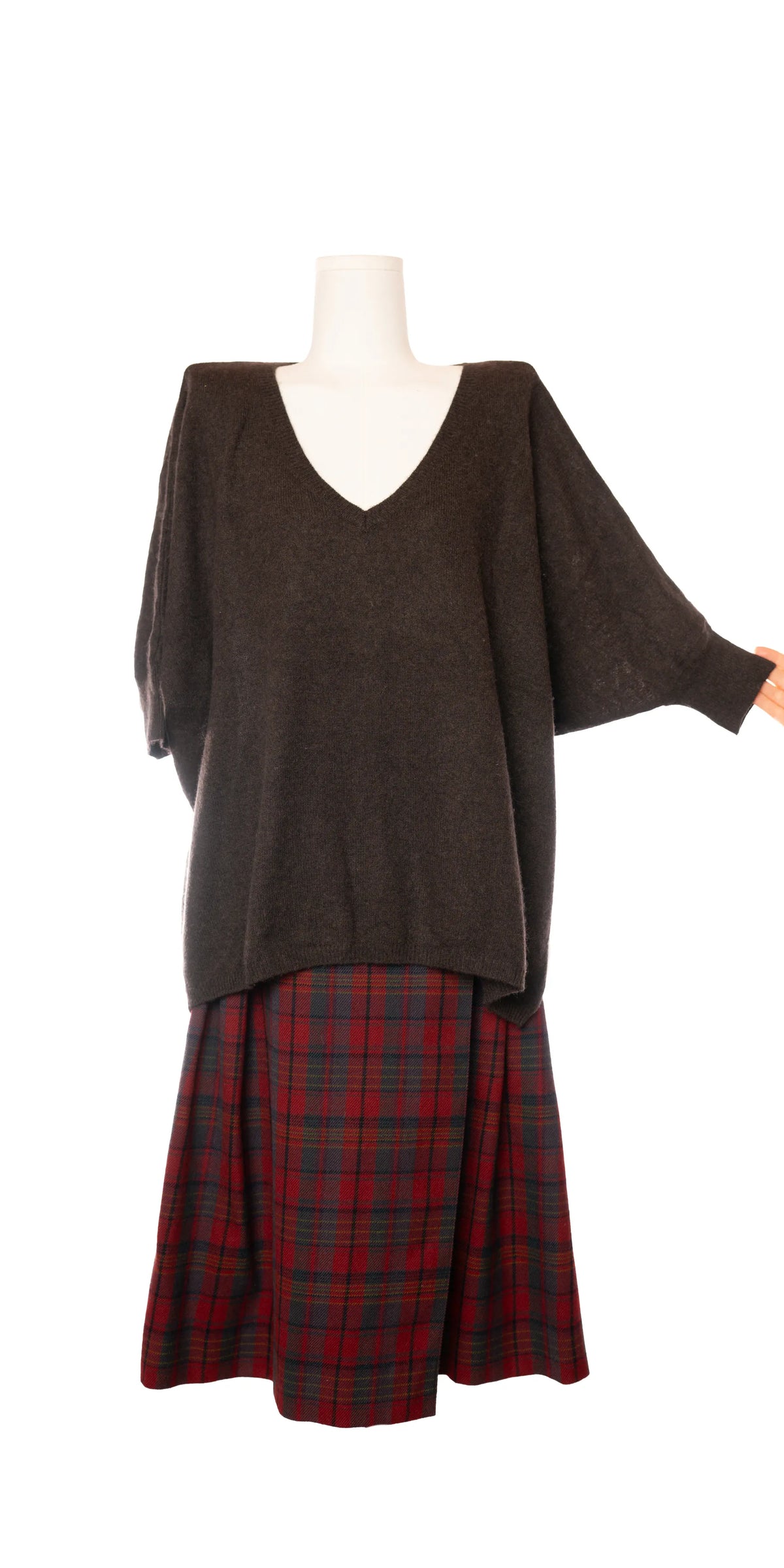Bluza asimetrica din casmir aerat - Minnie Rose