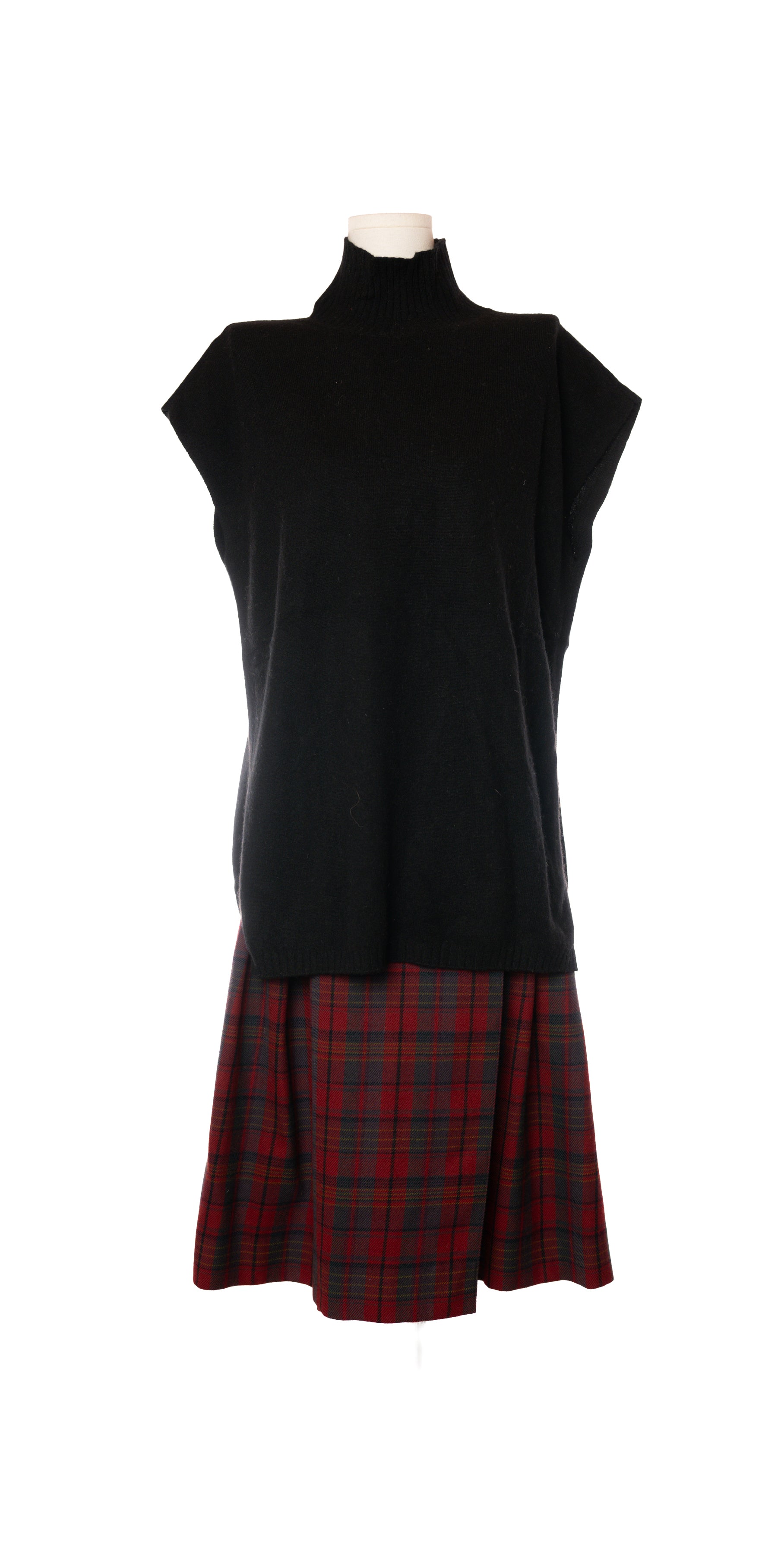 Bluza oversized fara maneci din casmir - Sutton