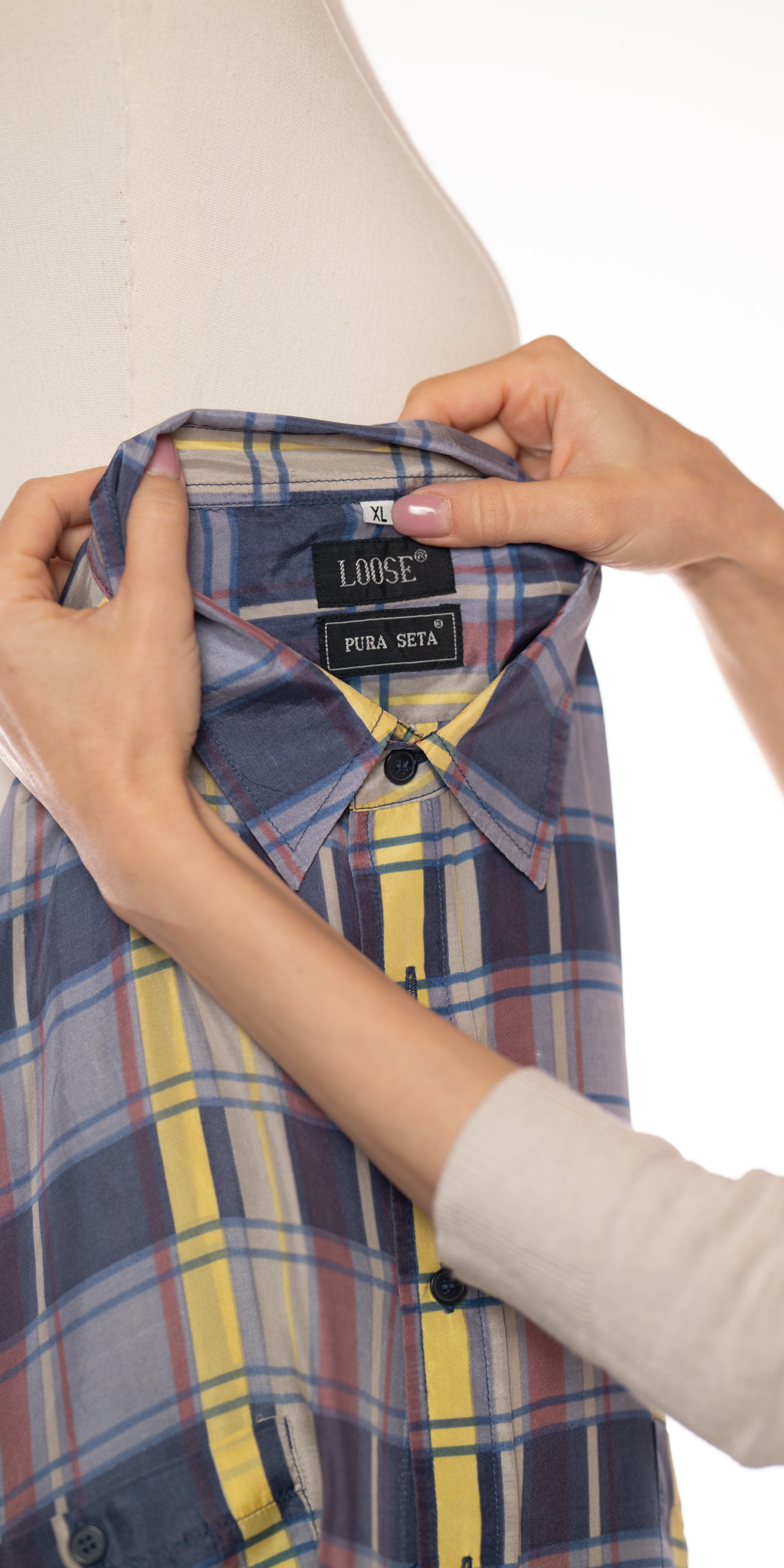 Camasa oversized din matase naturala fluida - Loose