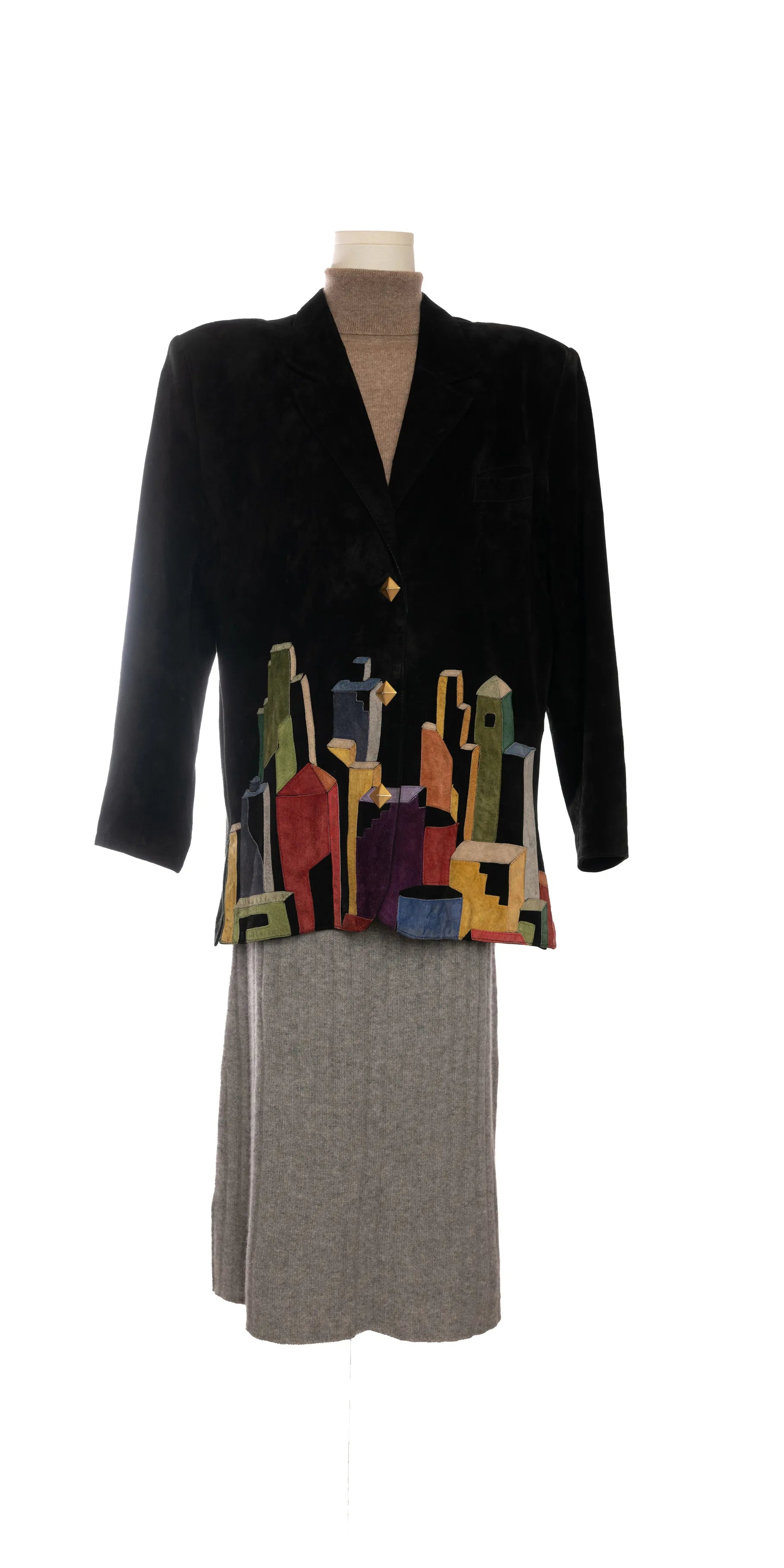 Sacou din piele intoarsa