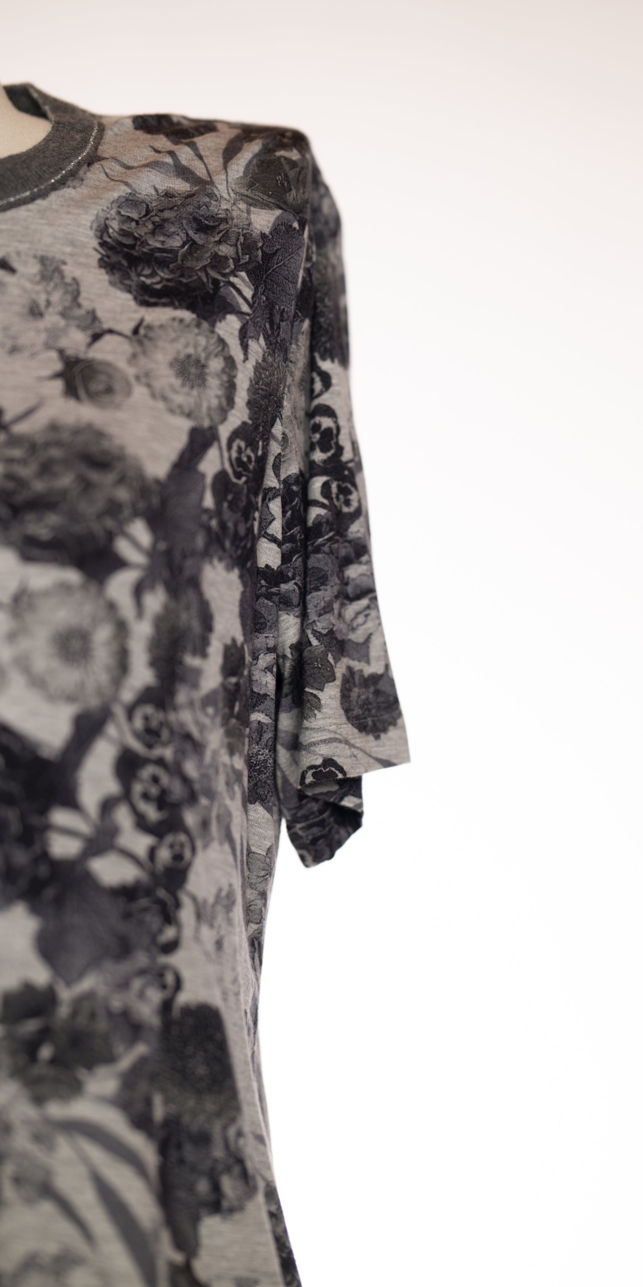 Set fin cu imprimeu floral -Tricou si cardigan - Armando Calo