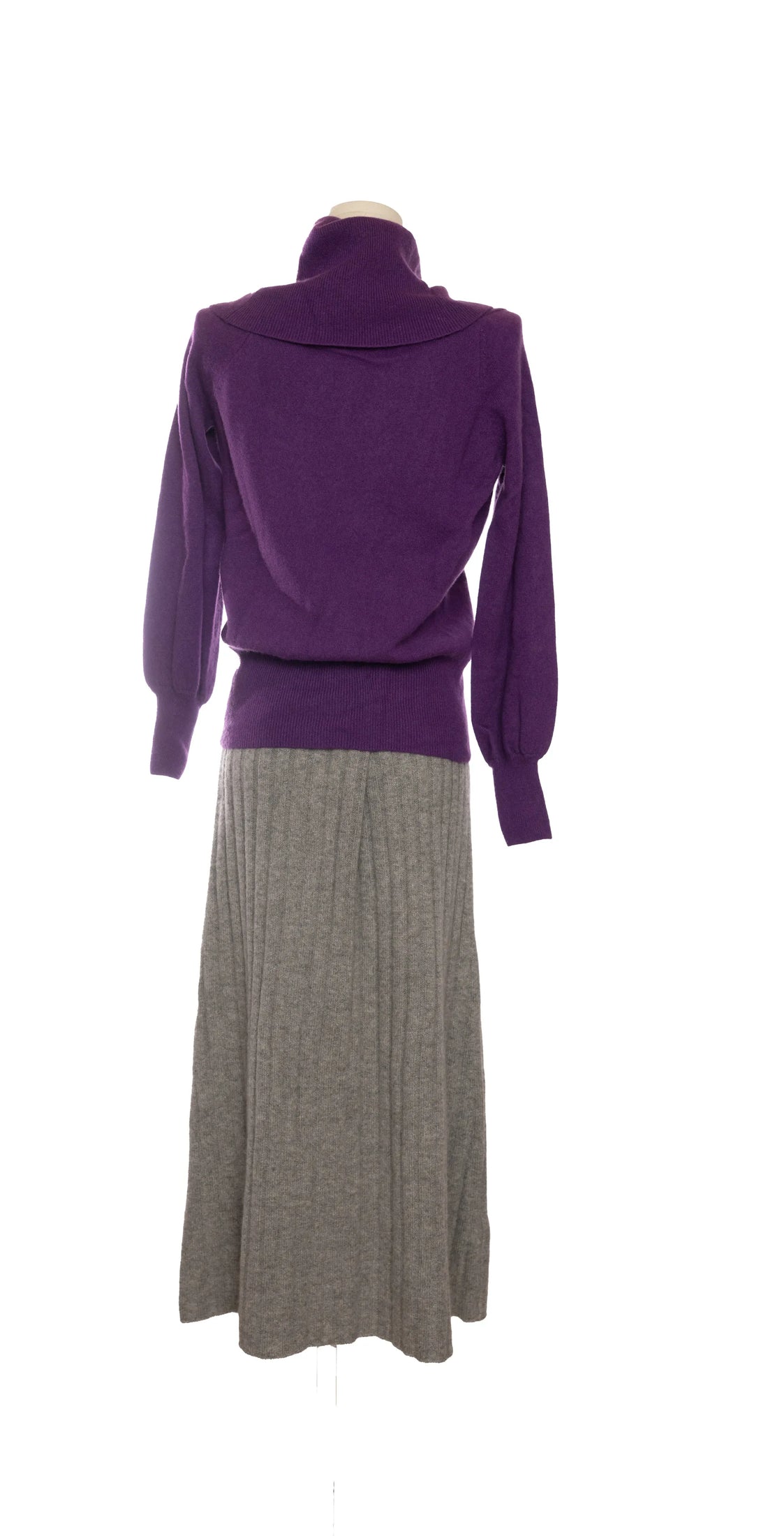 Pulover cu guler supradimensionat din casmir