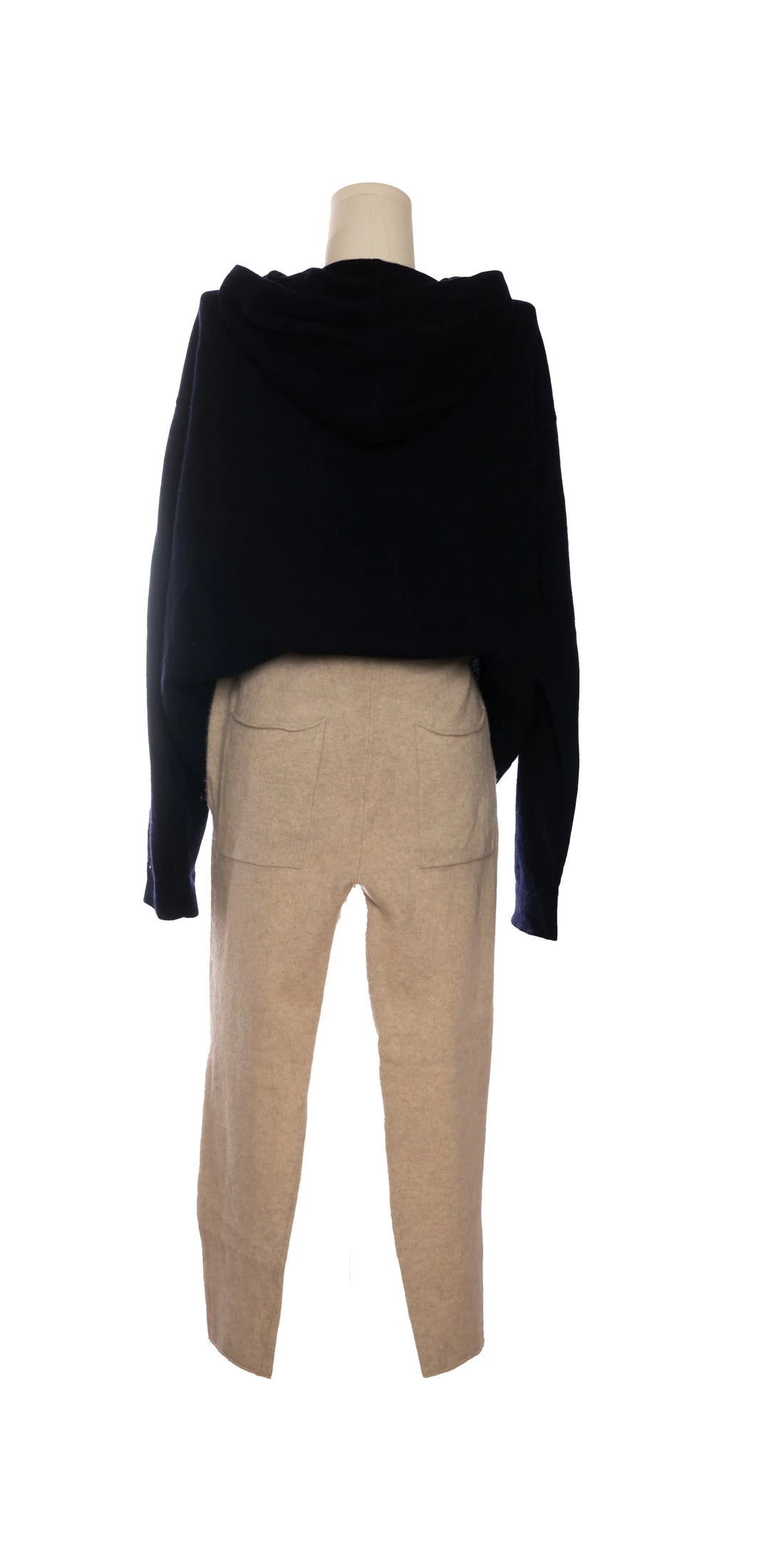 Pantaloni drepti cu buzunare din casmir