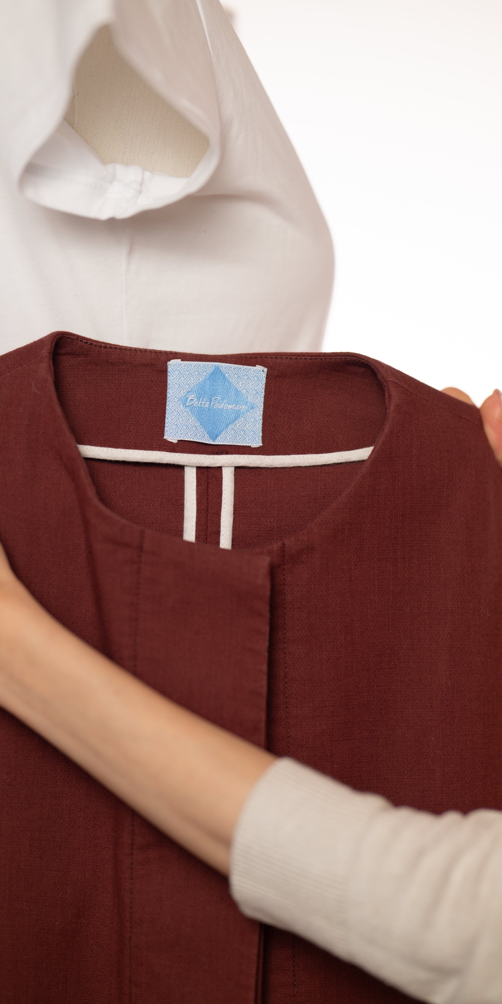 Blazer structurat din in - Betta Poidomani