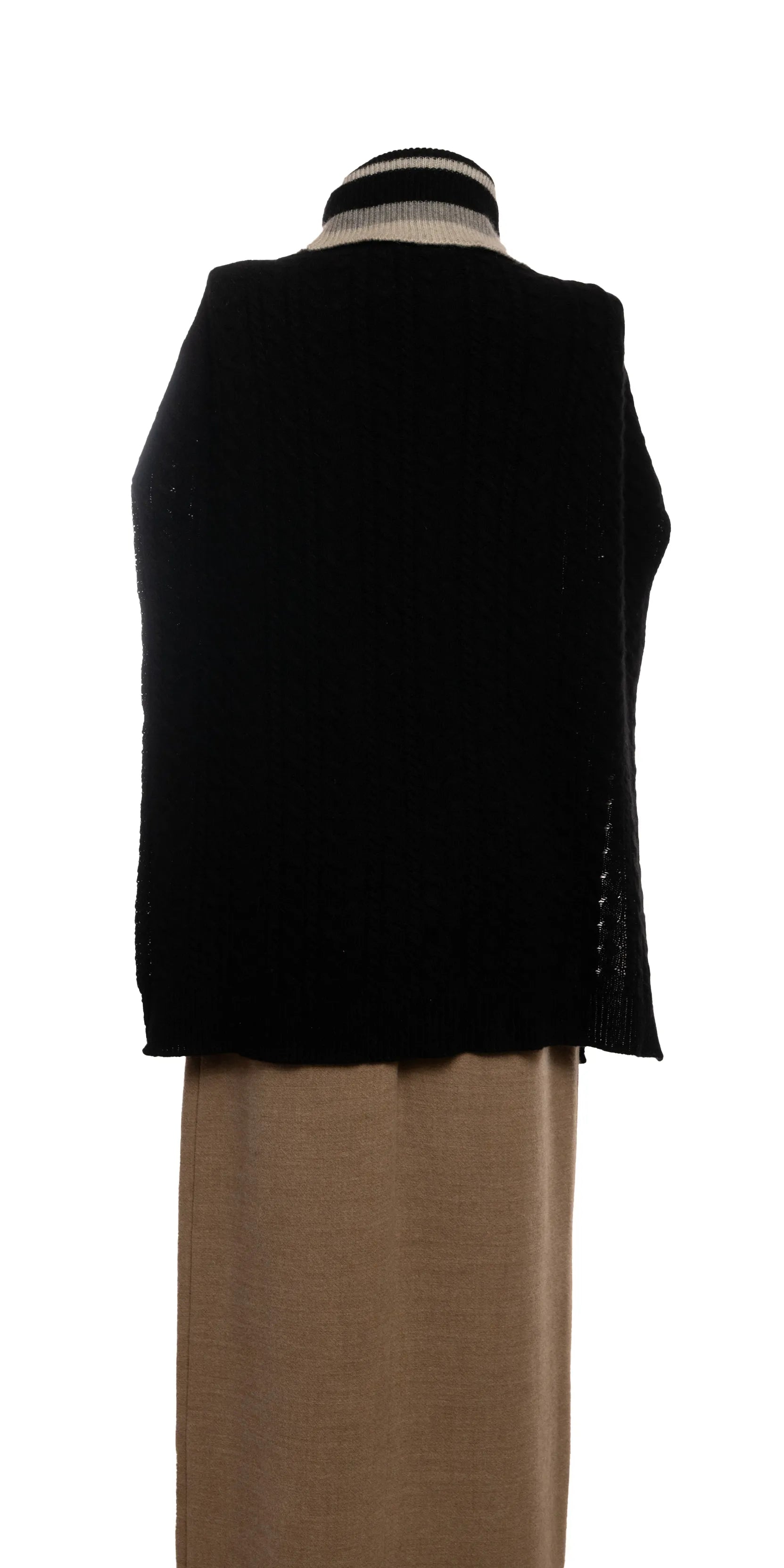 Poncho din casmir cu torsade