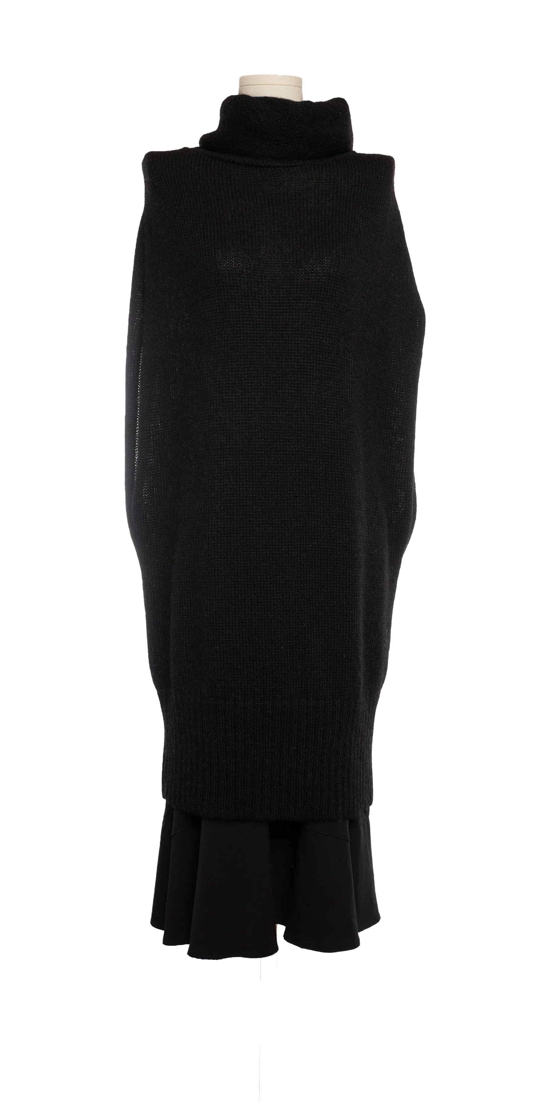 Poncho lung din lana aerata - Made in Italy