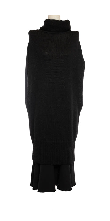 Poncho lung din lana aerata - Made in Italy