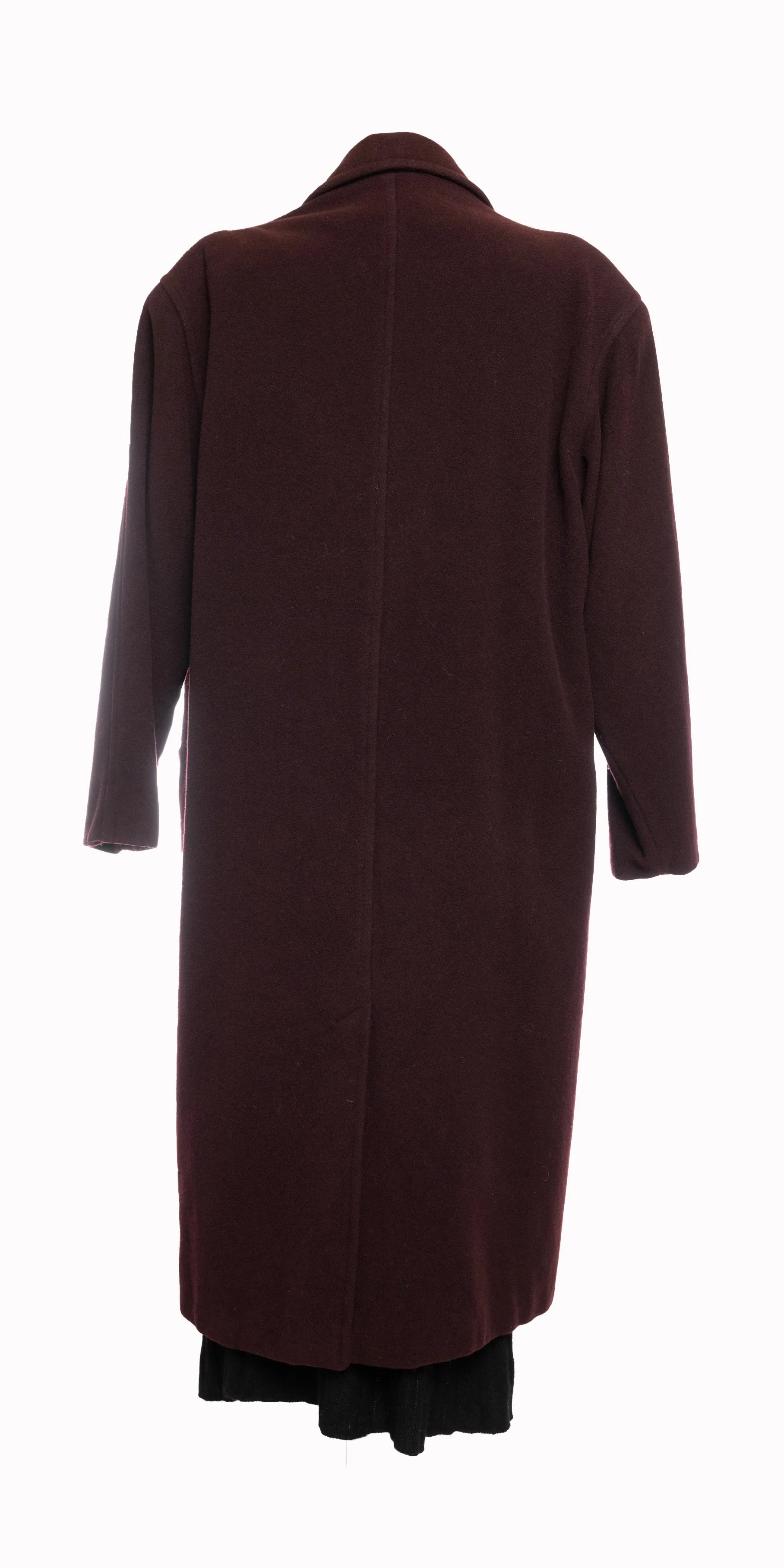 Palton bugundy din lana Franco Ancona