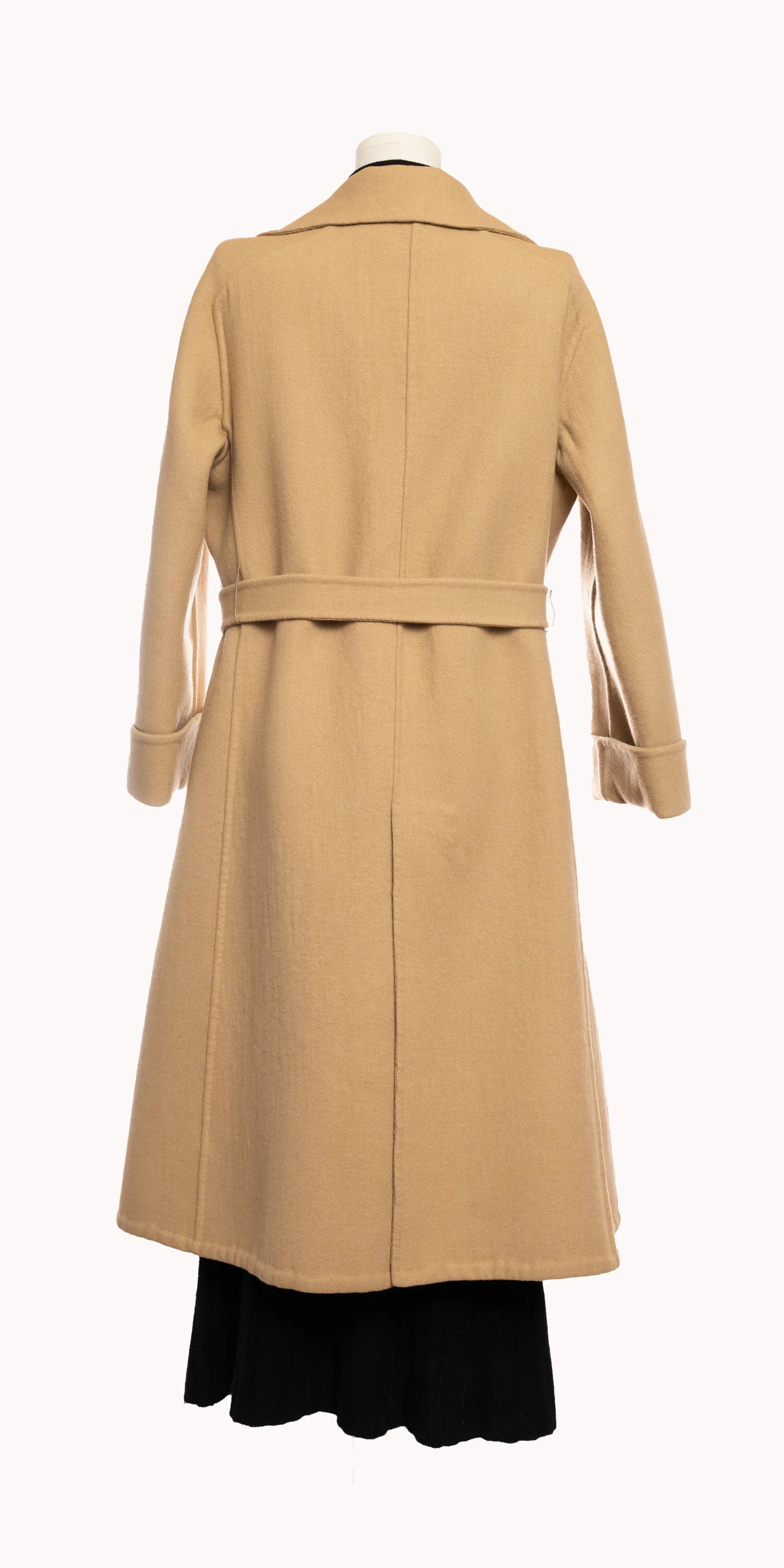 Palton din lana cu cordon