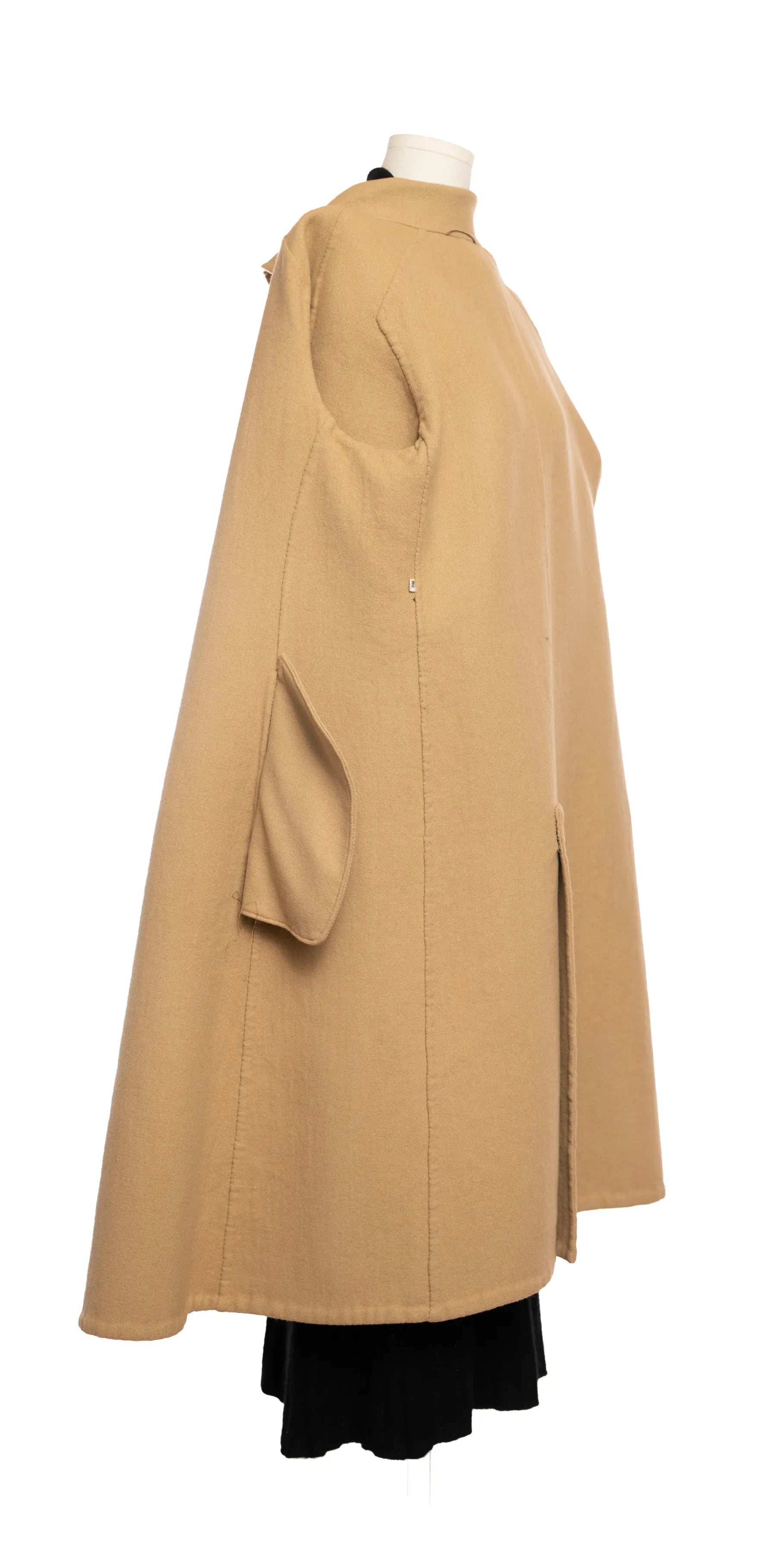 Palton din lana cu cordon