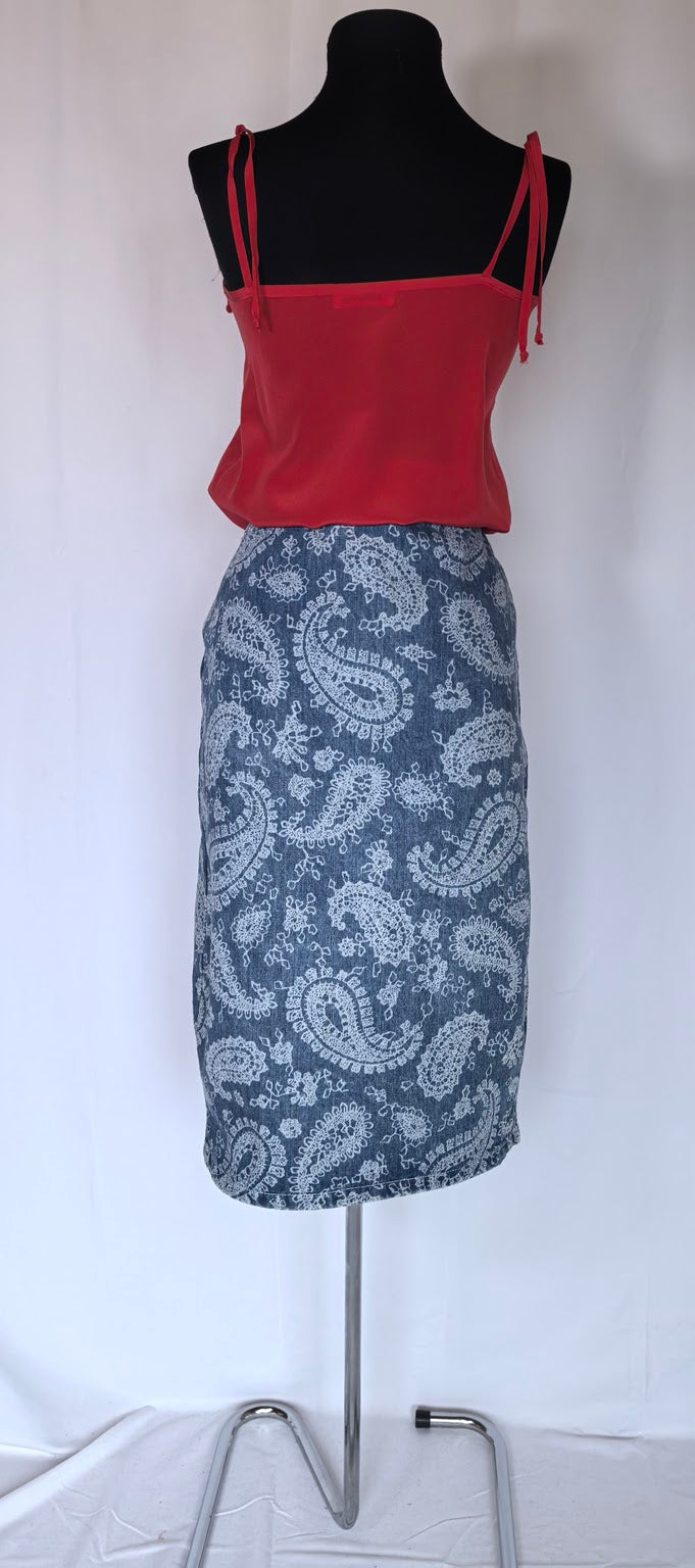 Fusta midi de blugi conica
