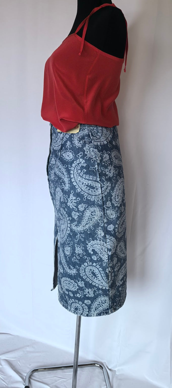 Fusta midi de blugi conica