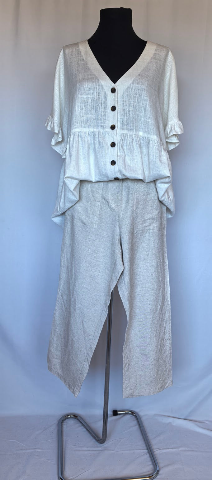 Pantaloni conici din blend de in Maglia