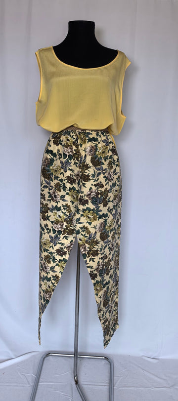 Pantaloni din matase cu imprimeu floral