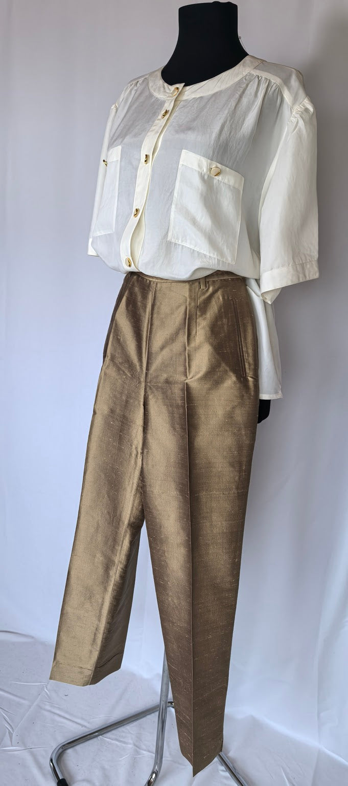 Pantaloni office din matase shantung