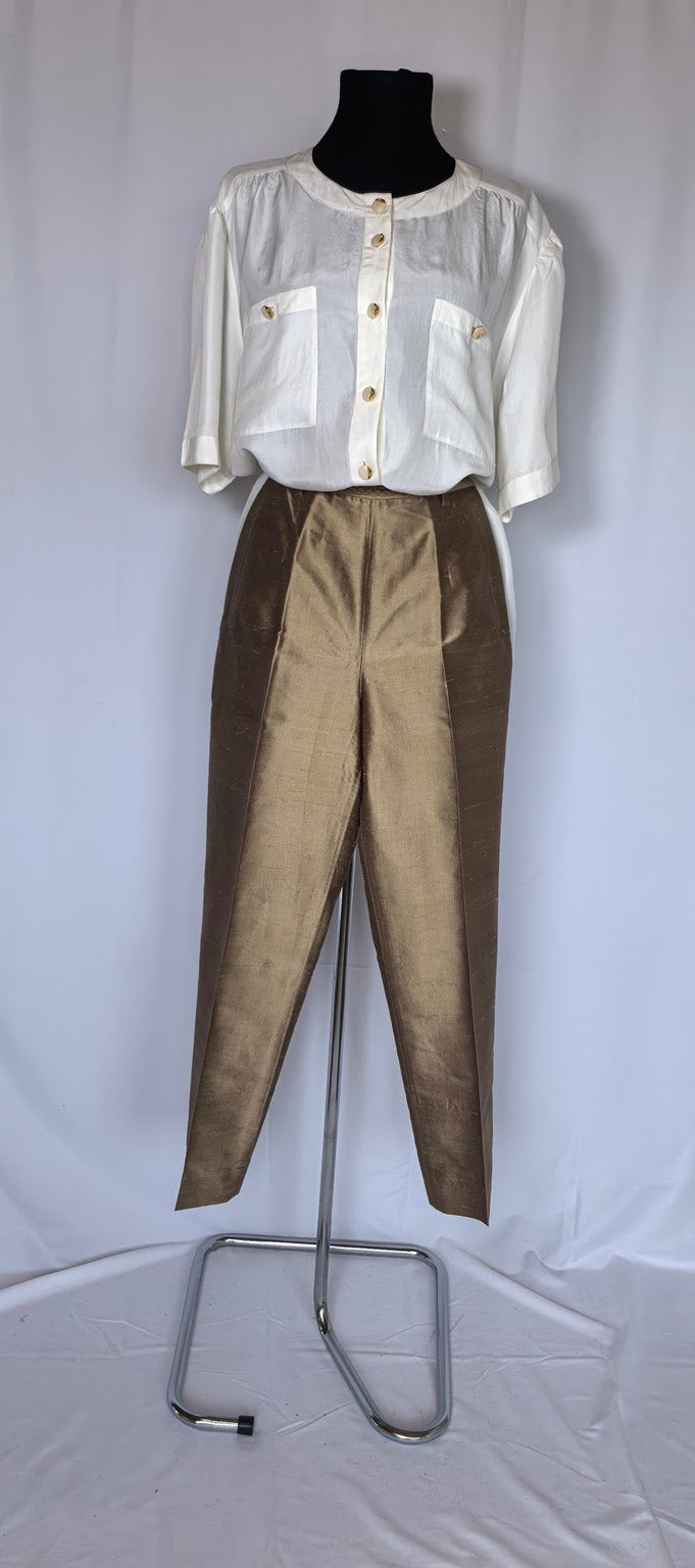 Pantaloni office din matase shantung