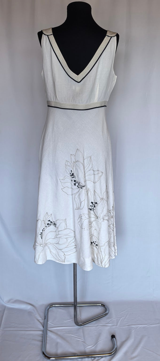 Rochie din in cu broderie MonSoon