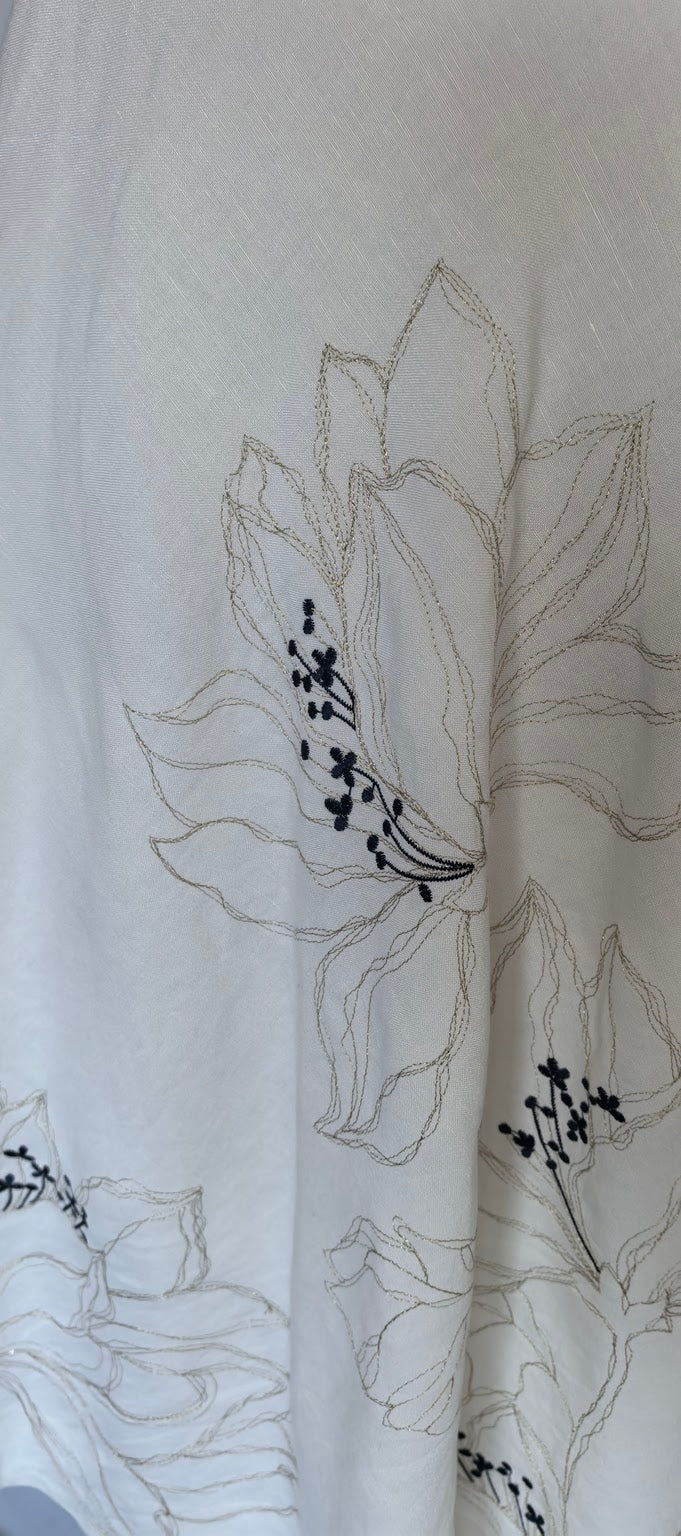 Rochie din in cu broderie MonSoon