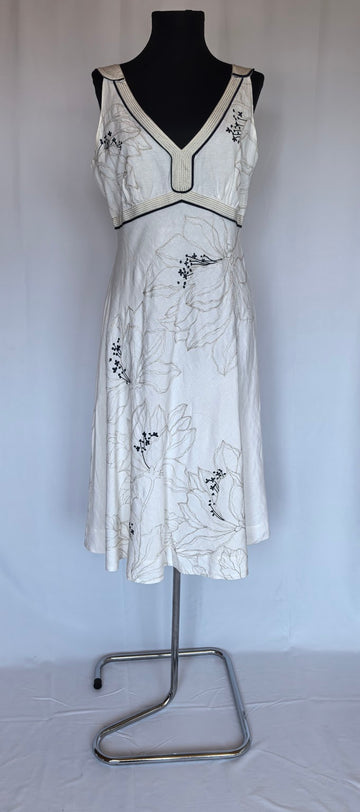 Rochie din in cu broderie MonSoon
