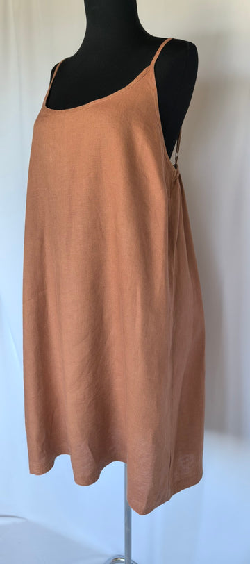 Rochie din in cu croi in A