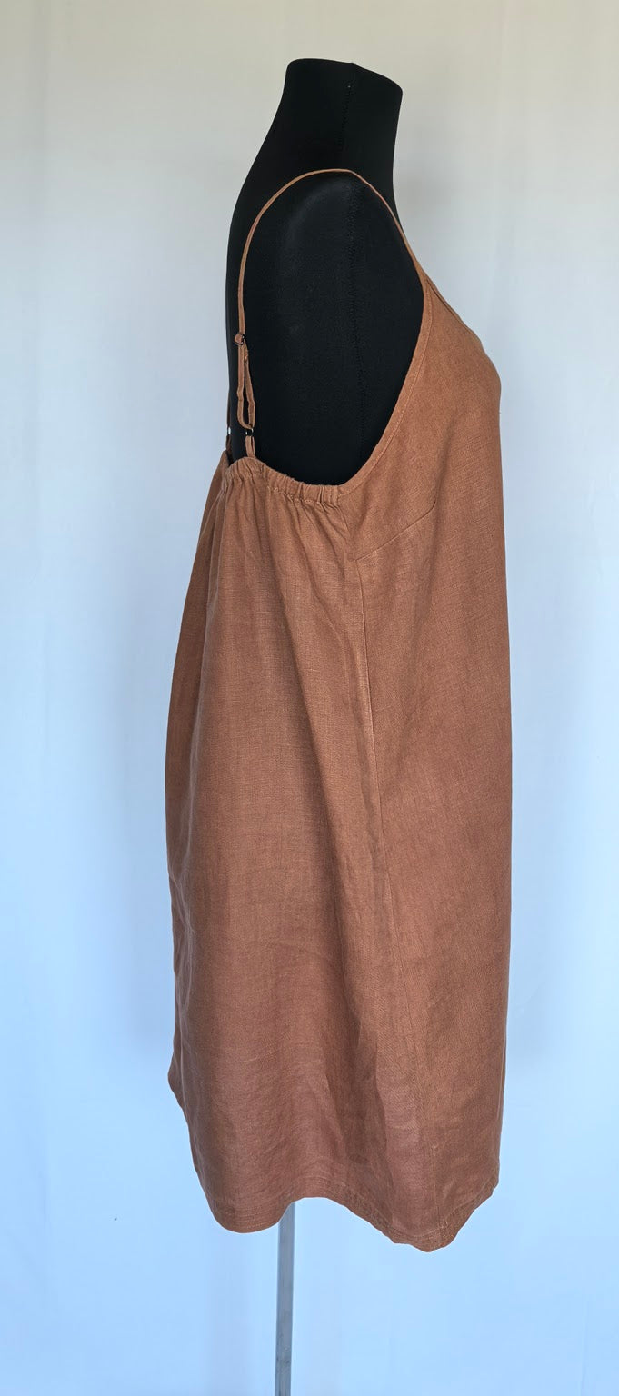 Rochie din in cu croi in A