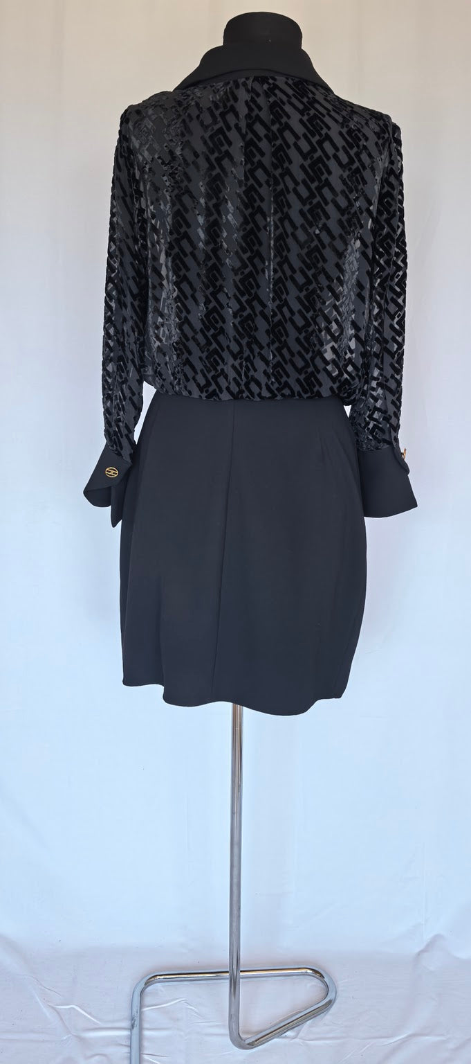 Rochie din vascoza si matase Elisabetta Franchi