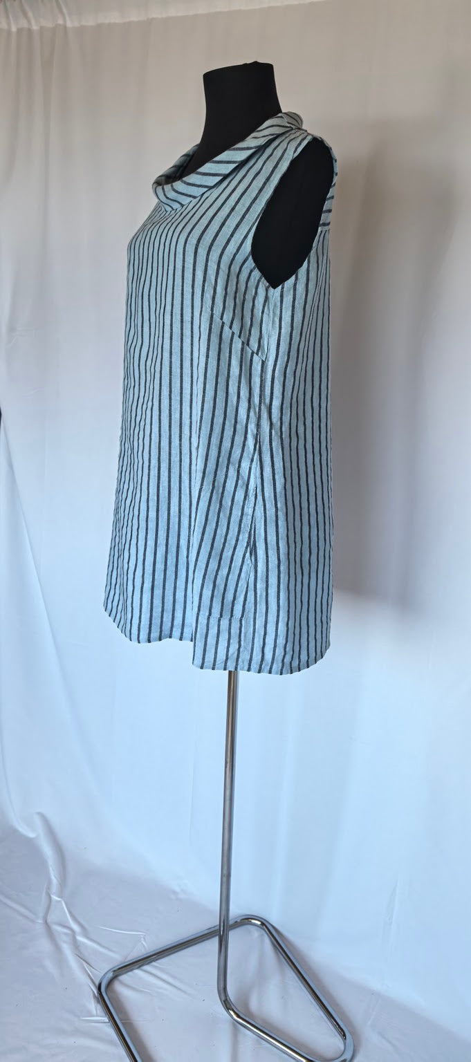 Rochie Made in Italy din in cu guler rulat