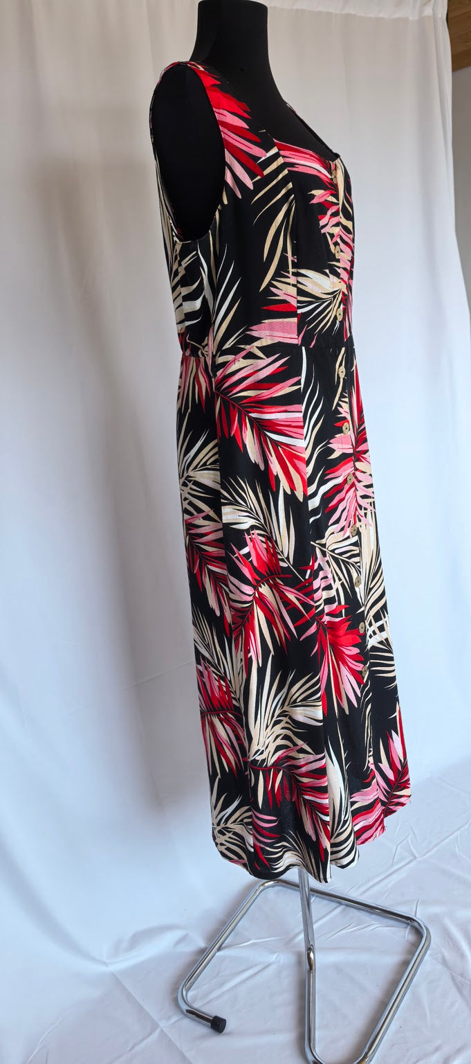 Rochie maxi din in si vascoza