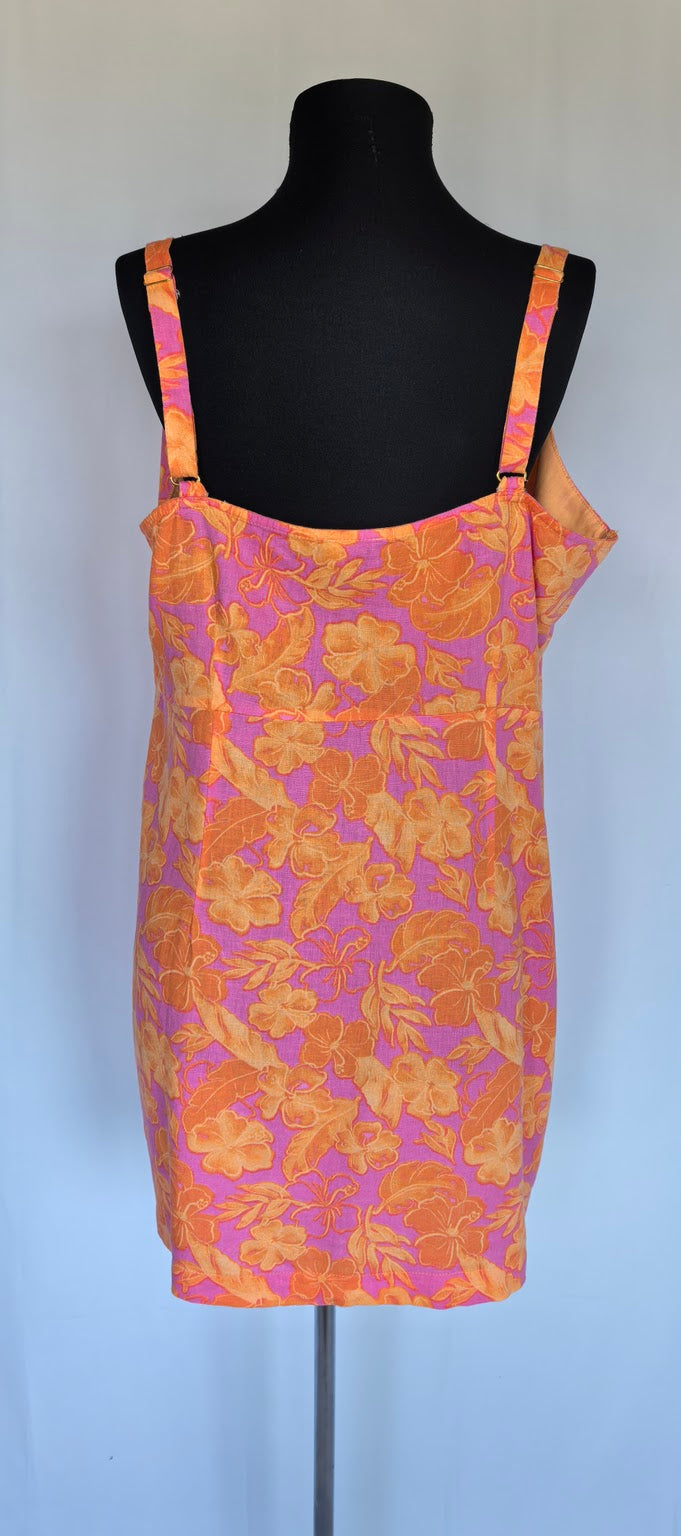 Rochie mini din in si vascoza Cotton:ON