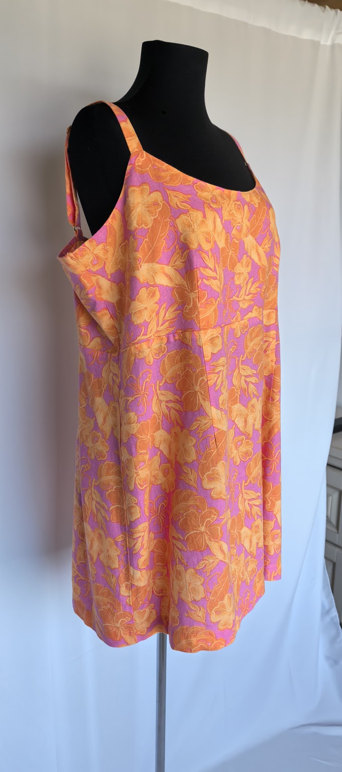 Rochie mini din in si vascoza Cotton:ON