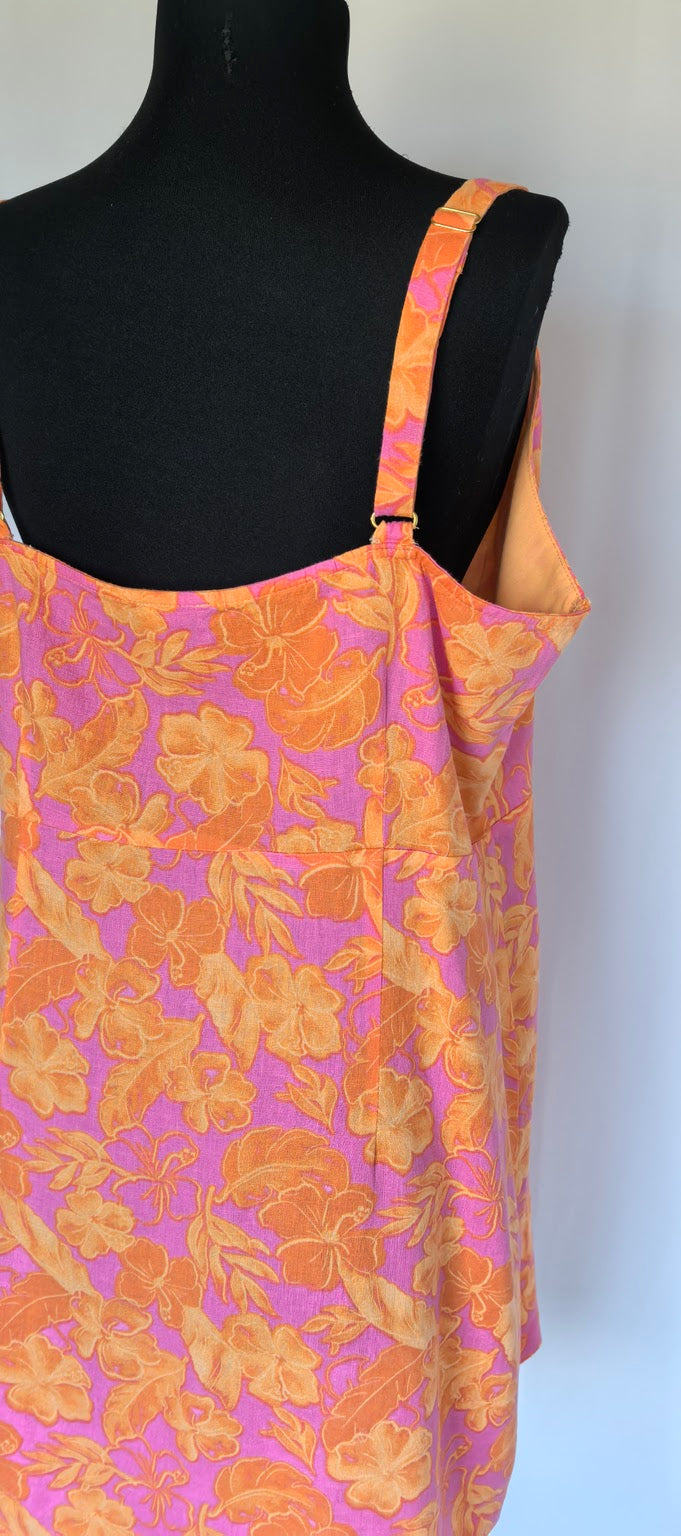 Rochie mini din in si vascoza Cotton:ON