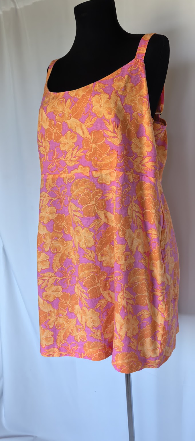 Rochie mini din in si vascoza Cotton:ON