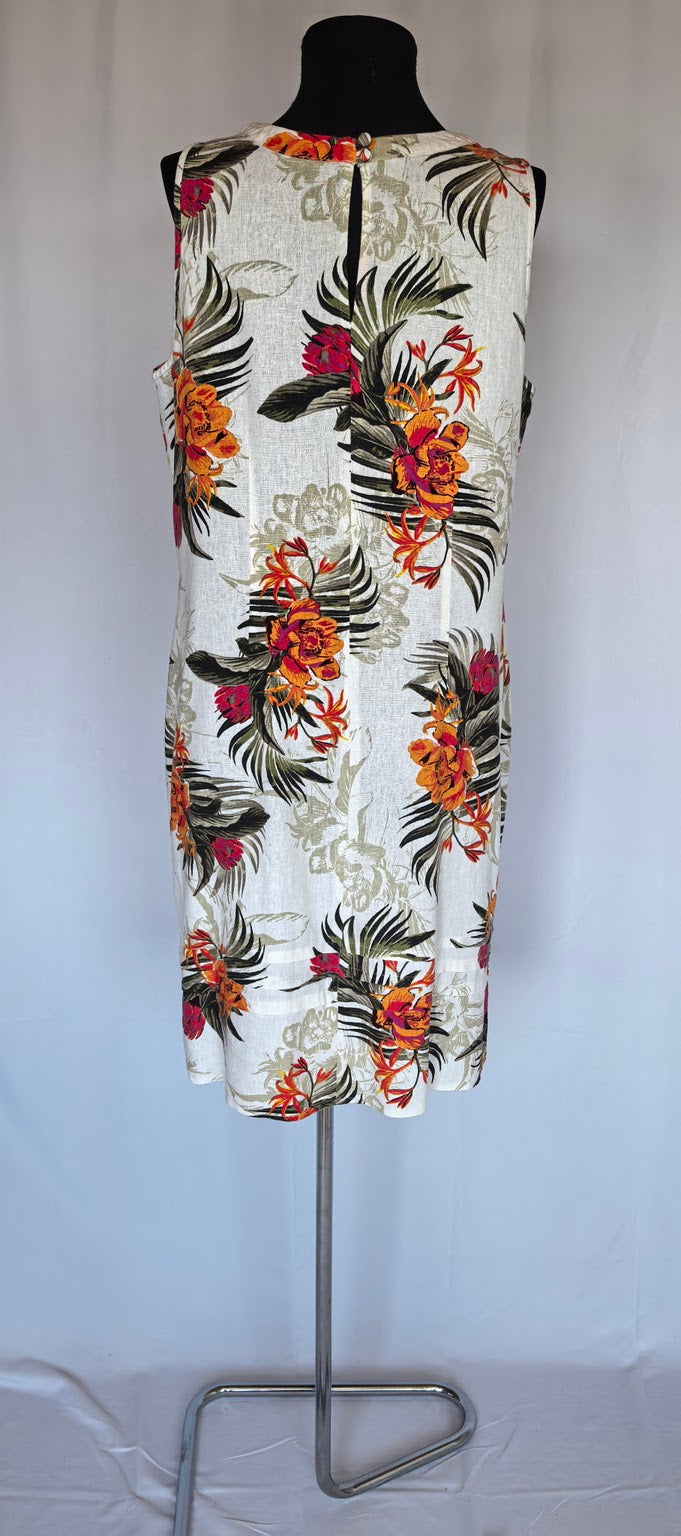 Rochie multicolora din in si vascoza