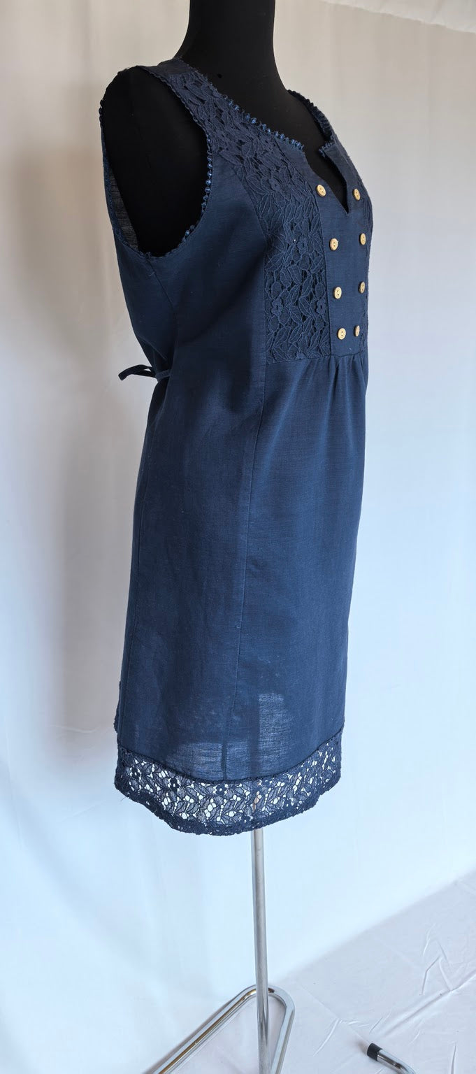 Rochie Puro Lino cu nasturi de lemn