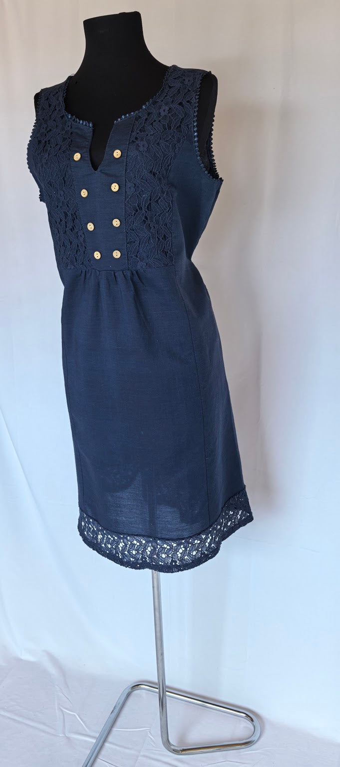 Rochie Puro Lino cu nasturi de lemn