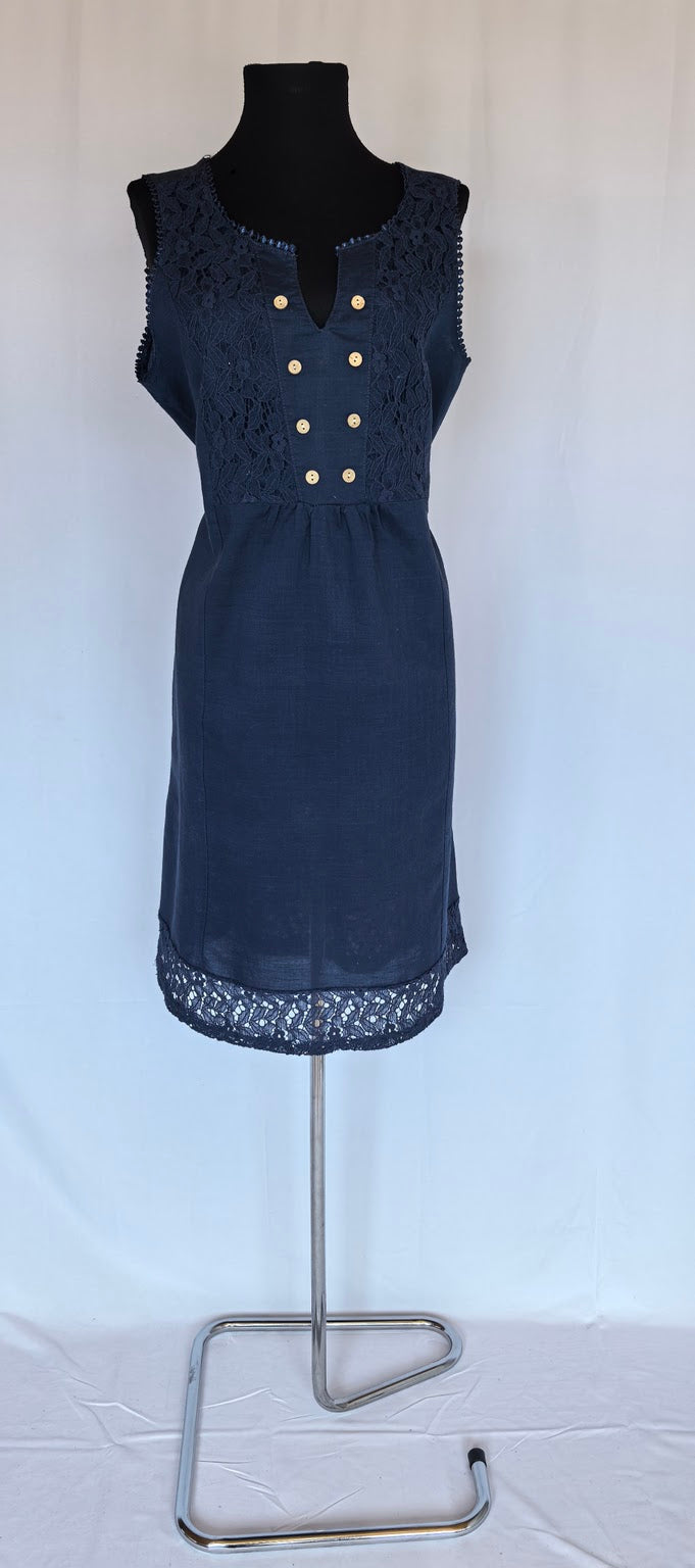 Rochie Puro Lino cu nasturi de lemn